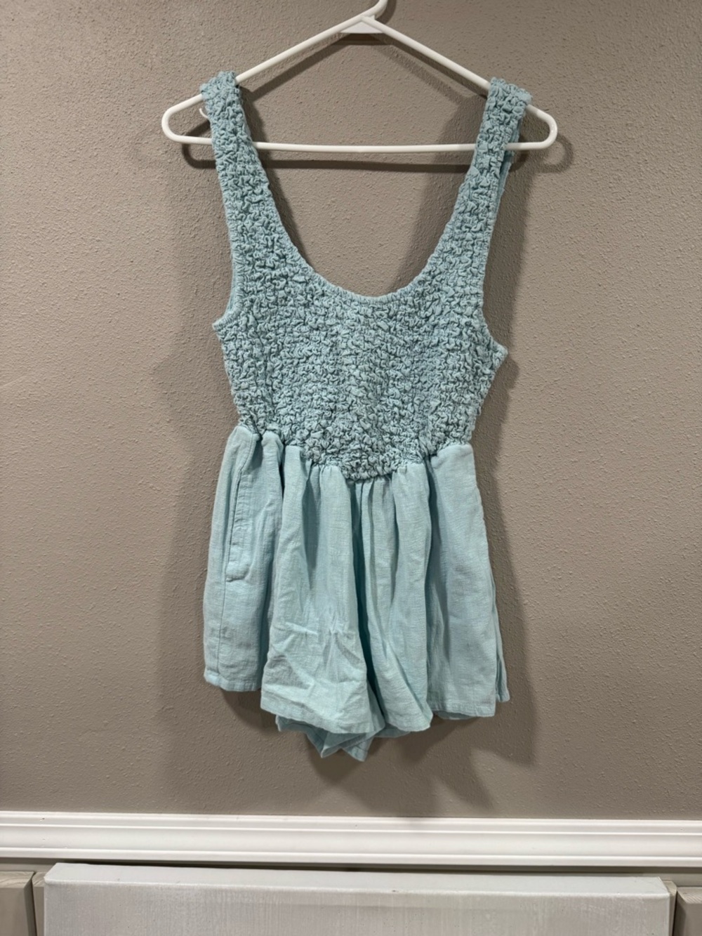 Free People Juliette Romper Baby Blue - Picture 5 of 12